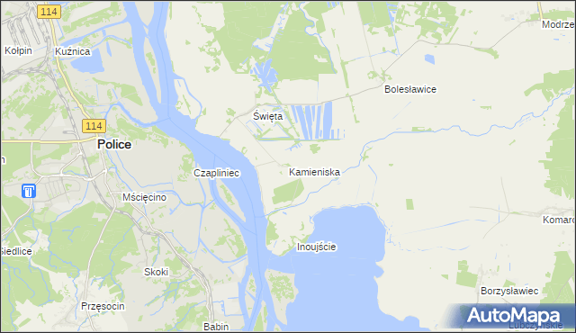 mapa Kamieniska, Kamieniska na mapie Targeo