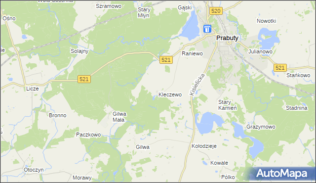 mapa Kleczewo, Kleczewo na mapie Targeo