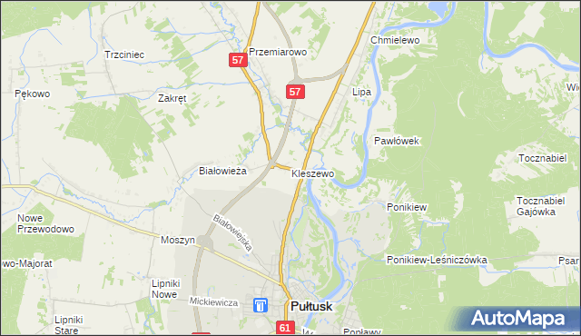 mapa Kleszewo, Kleszewo na mapie Targeo