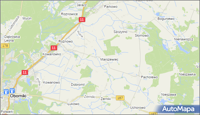 mapa Marszewiec, Marszewiec na mapie Targeo