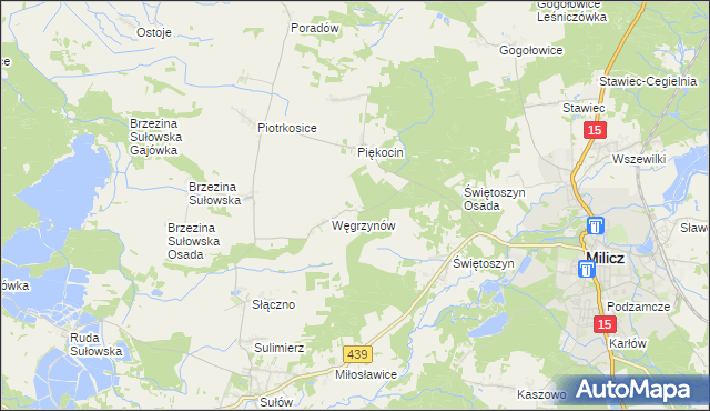 mapa Piękocinek, Piękocinek na mapie Targeo