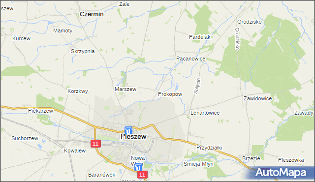 mapa Prokopów, Prokopów na mapie Targeo