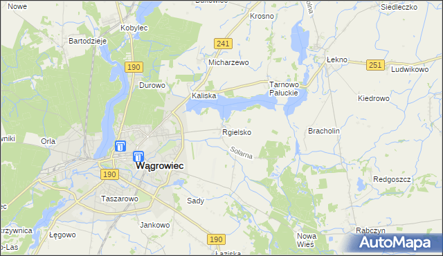 mapa Rgielsko, Rgielsko na mapie Targeo