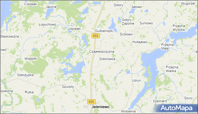 mapa Sidorówka, Sidorówka na mapie Targeo