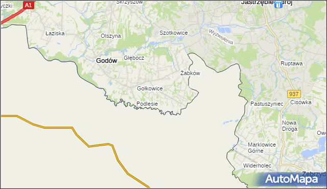 mapa Skrbeńsko, Skrbeńsko na mapie Targeo