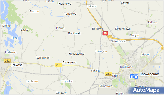 mapa Sójkowo gmina Inowrocław, Sójkowo gmina Inowrocław na mapie Targeo