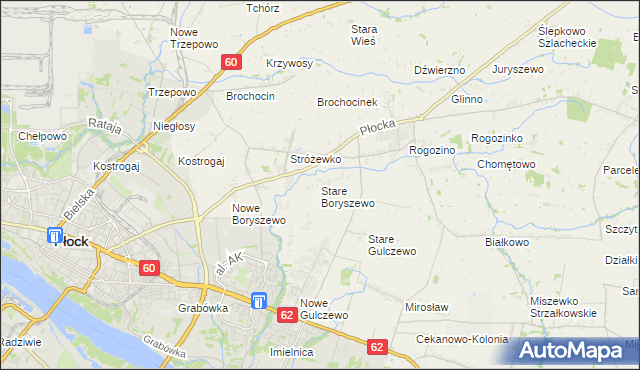 mapa Stare Boryszewo, Stare Boryszewo na mapie Targeo