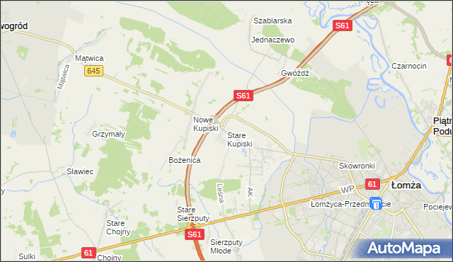 mapa Stare Kupiski, Stare Kupiski na mapie Targeo