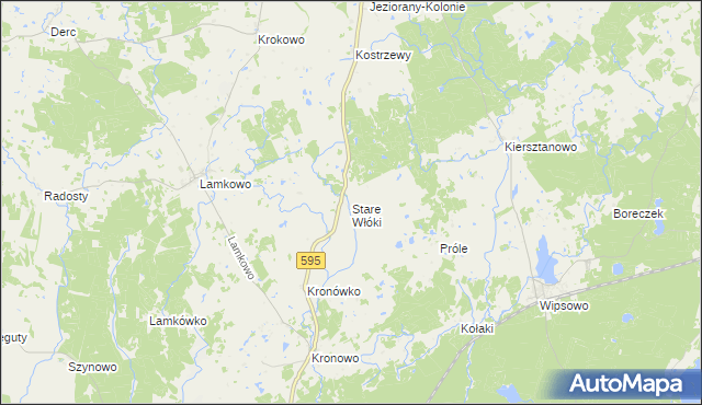 mapa Stare Włóki, Stare Włóki na mapie Targeo