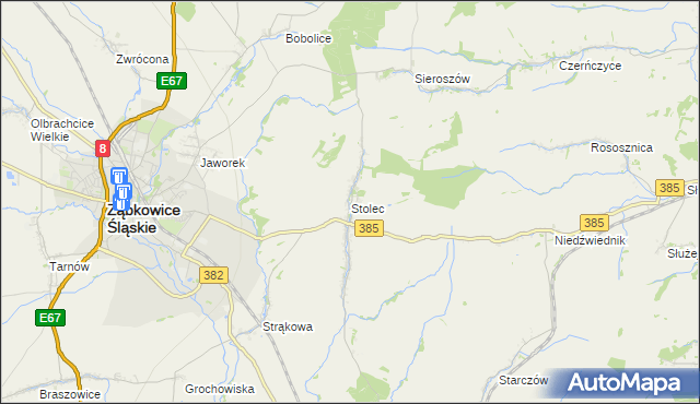 mapa Stolec gmina Ząbkowice Śląskie, Stolec gmina Ząbkowice Śląskie na mapie Targeo