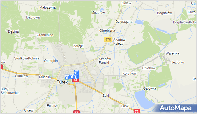 mapa Szadów Pański, Szadów Pański na mapie Targeo