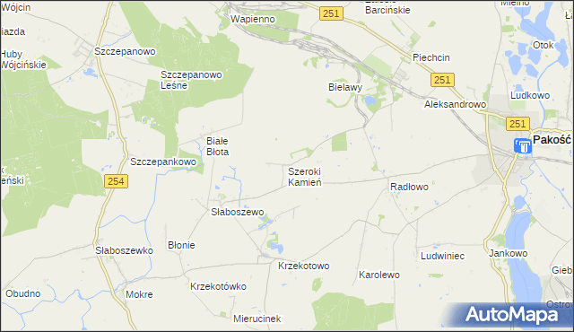 mapa Szeroki Kamień, Szeroki Kamień na mapie Targeo