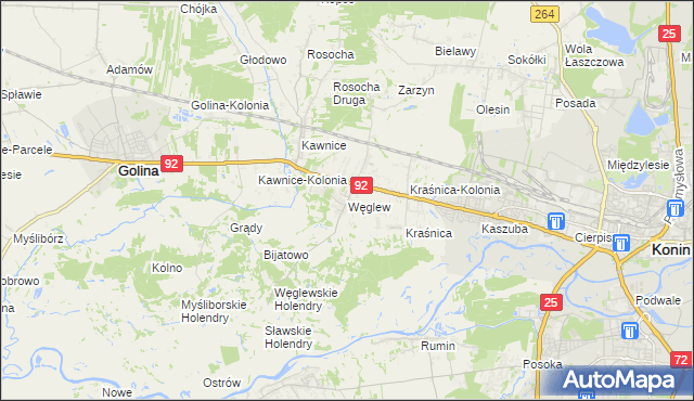 mapa Węglew, Węglew na mapie Targeo