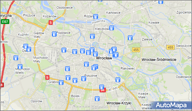 mapa Wrocławia, Wrocław na mapie Targeo