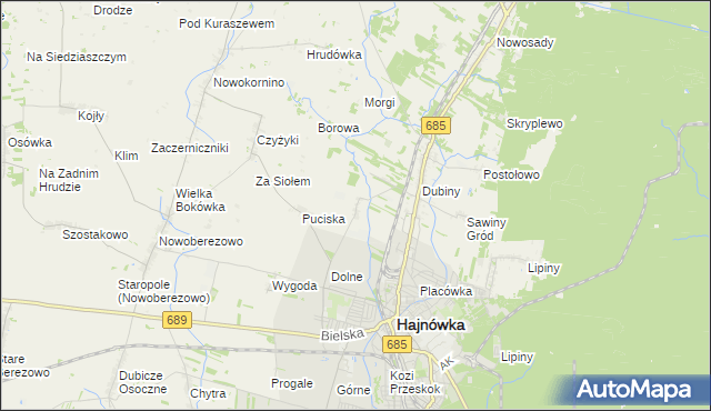 mapa Bielszczyzna, Bielszczyzna na mapie Targeo