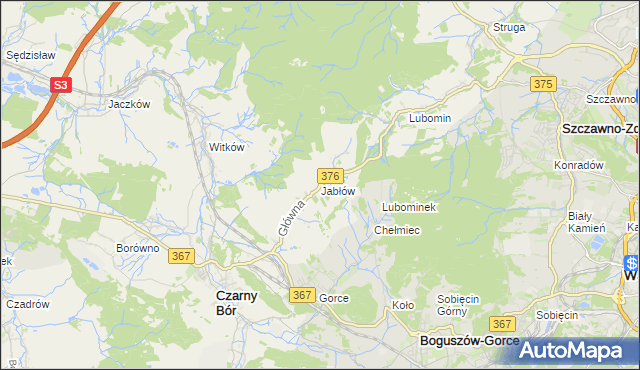 mapa Jabłów, Jabłów na mapie Targeo