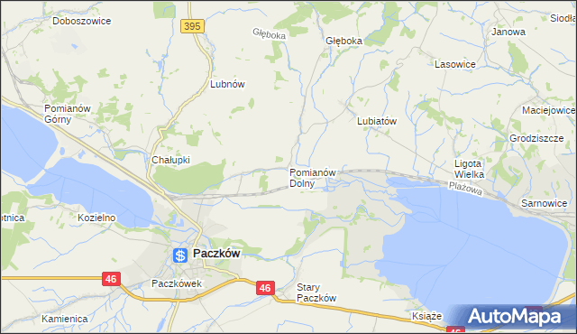 mapa Pomianów Dolny, Pomianów Dolny na mapie Targeo