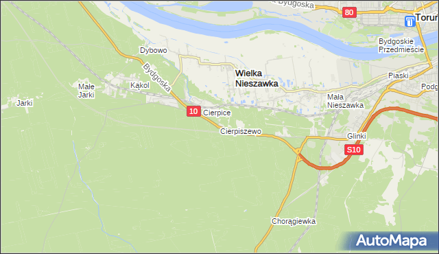 mapa Cierpiszewo, Cierpiszewo na mapie Targeo