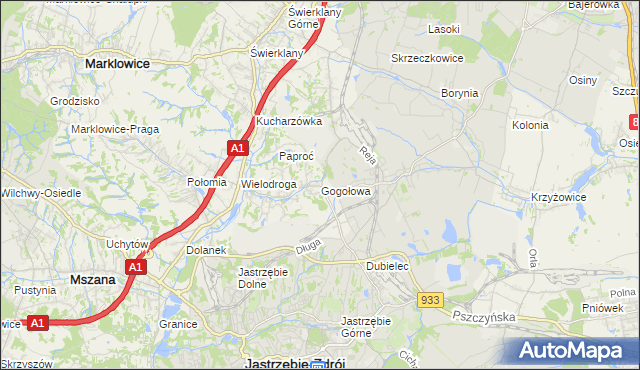 mapa Gogołowa, Gogołowa na mapie Targeo