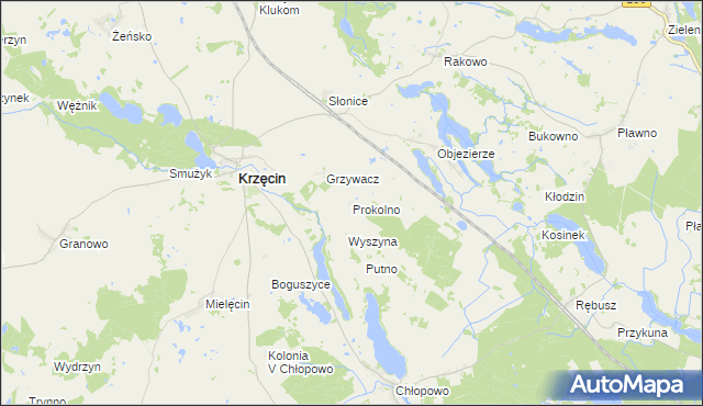 mapa Prokolno, Prokolno na mapie Targeo