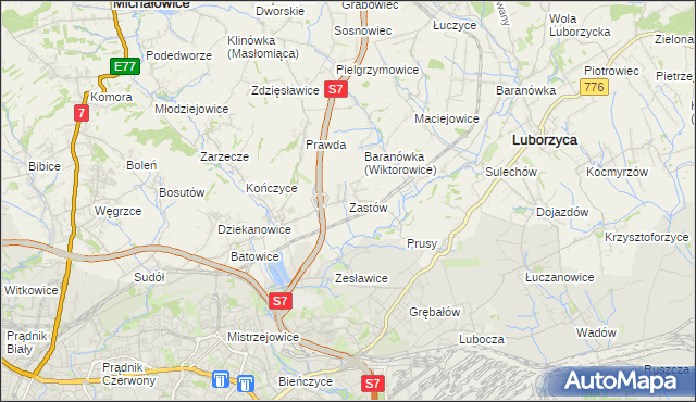 mapa Zastów, Zastów na mapie Targeo