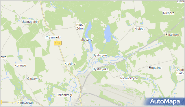 mapa Bystrzyna, Bystrzyna na mapie Targeo