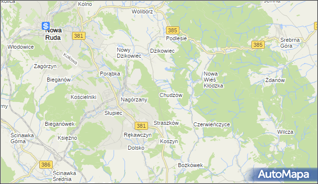 mapa Chudzów, Chudzów na mapie Targeo