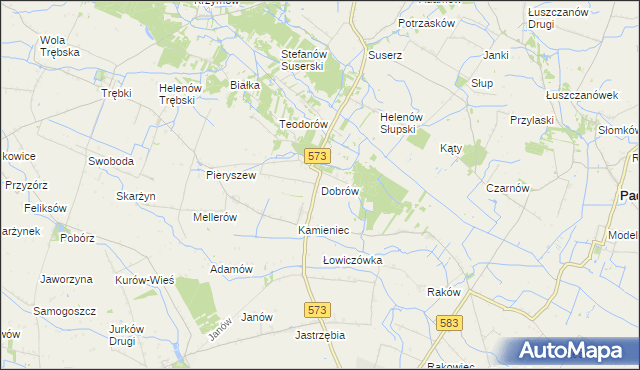 mapa Dobrów gmina Szczawin Kościelny, Dobrów gmina Szczawin Kościelny na mapie Targeo