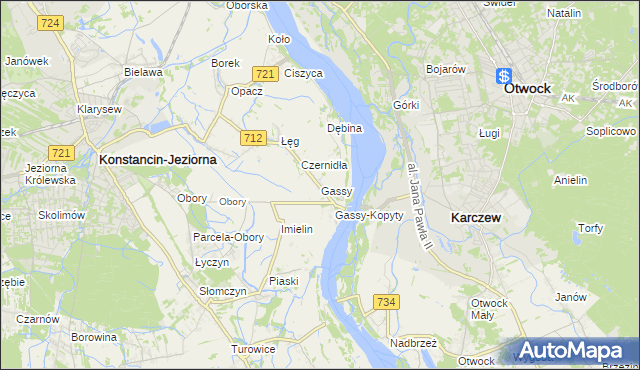 mapa Gassy, Gassy na mapie Targeo