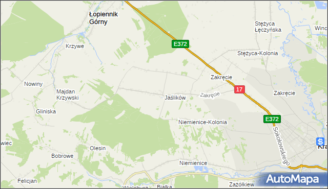 mapa Jaślików, Jaślików na mapie Targeo