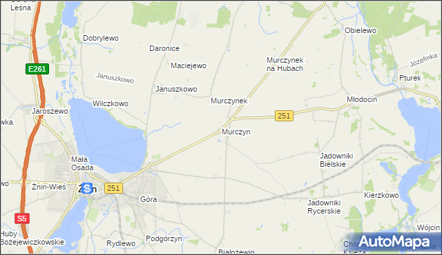 mapa Murczyn, Murczyn na mapie Targeo