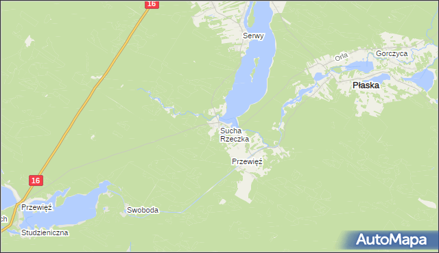 mapa Sucha Rzeczka, Sucha Rzeczka na mapie Targeo