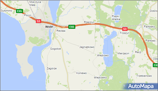 mapa Jagniątkowo, Jagniątkowo na mapie Targeo