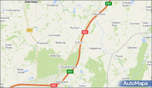 mapa Jasionowo gmina Szypliszki, Jasionowo gmina Szypliszki na mapie Targeo