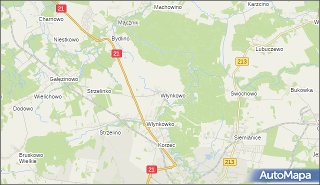 mapa Włynkowo, Włynkowo na mapie Targeo