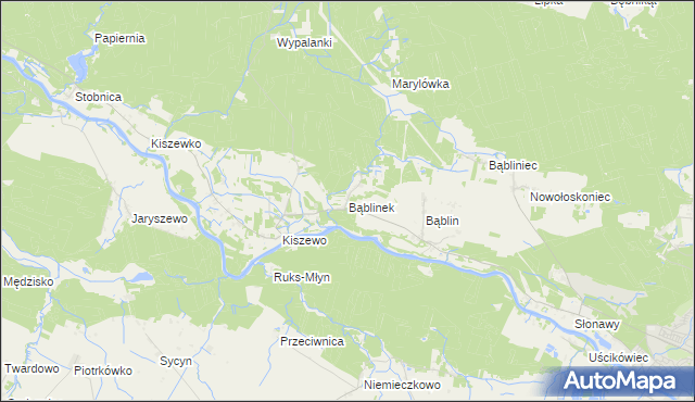 mapa Bąblinek, Bąblinek na mapie Targeo