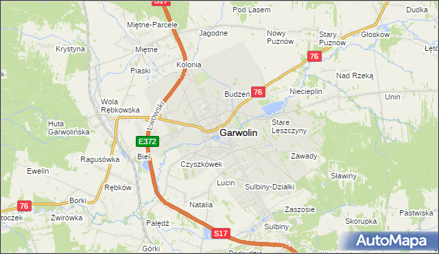 mapa Garwolin, Garwolin na mapie Targeo