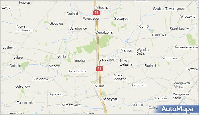 mapa Jarochów, Jarochów na mapie Targeo