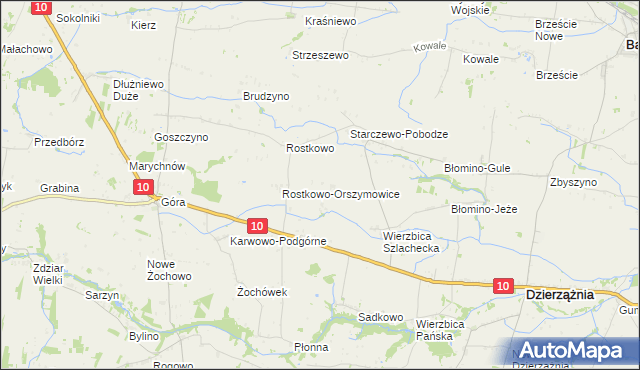 mapa Krzywanice-Trojany, Krzywanice-Trojany na mapie Targeo