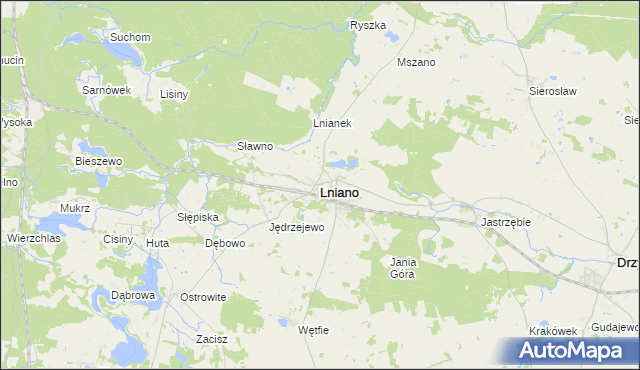 mapa Lniano, Lniano na mapie Targeo
