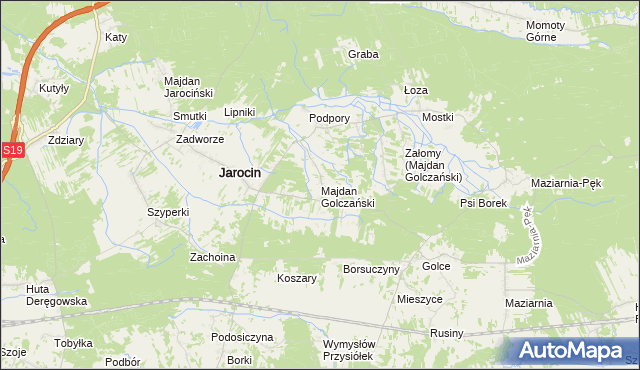 mapa Majdan Golczański, Majdan Golczański na mapie Targeo