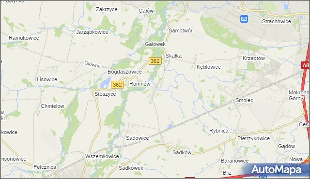 mapa Małkowice gmina Kąty Wrocławskie, Małkowice gmina Kąty Wrocławskie na mapie Targeo