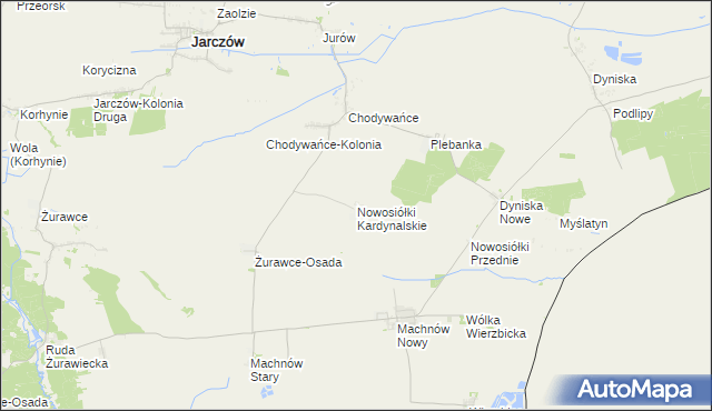 mapa Nowosiółki Kardynalskie, Nowosiółki Kardynalskie na mapie Targeo