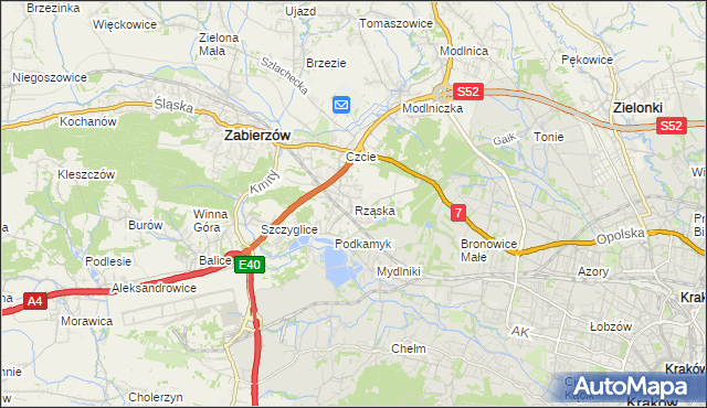 mapa Rząska, Rząska na mapie Targeo