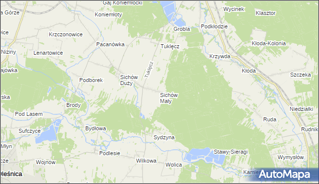 mapa Sichów Mały, Sichów Mały na mapie Targeo