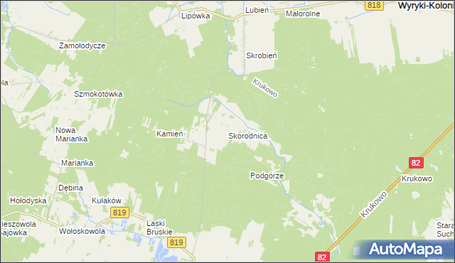 mapa Skorodnica, Skorodnica na mapie Targeo