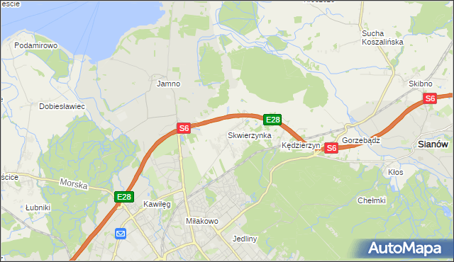 mapa Skwierzynka, Skwierzynka na mapie Targeo