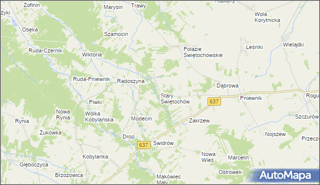 mapa Stary Świętochów, Stary Świętochów na mapie Targeo