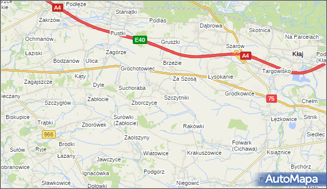 mapa Szczytniki gmina Gdów, Szczytniki gmina Gdów na mapie Targeo