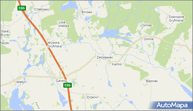 mapa Żelisławiec, Żelisławiec na mapie Targeo